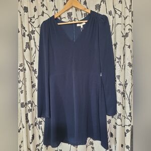WAYF L/S Navy Blue Dress, Size Large, NWT